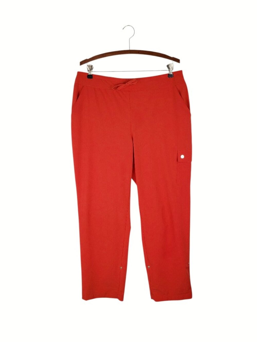 Chicos Zenergy Lightweight Pull On Cargo Pants Orange Neema Womens 1.5/10